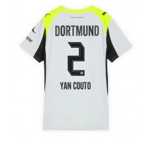 Borussia Dortmund Yan Couto #2 Koszulka Wyjazdowa damskie 2025-26 Krótki Rękaw